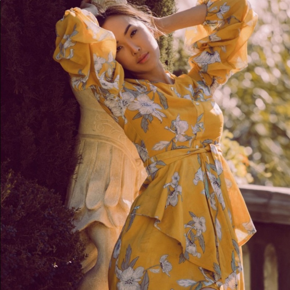 !! FLASH SALE !! Yellow Long Sleeve Minidress